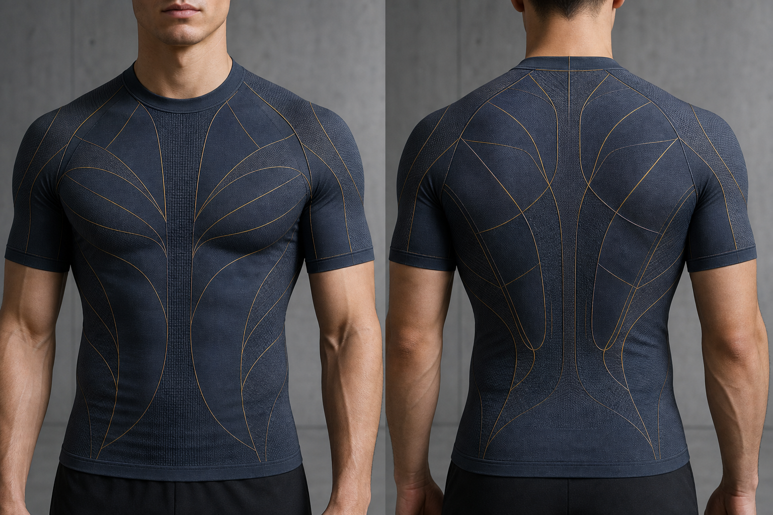 XC-01 Fascia Top — front and back body map